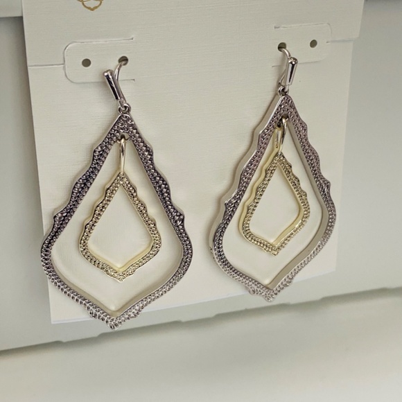 NEW Kendra Scott Simon Multi Gold & Silver Hoop Earrings - Picture 3 of 7